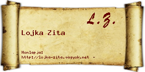 Lojka Zita névjegykártya